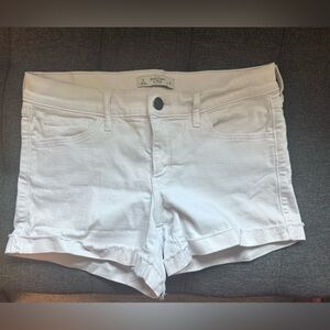 Abercrombie White Denim Shorts